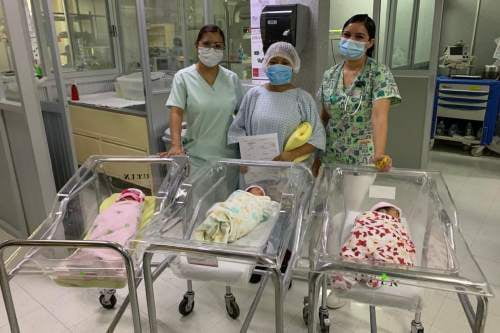 Nacen trillizas en el hospital "La Perla" de Neza